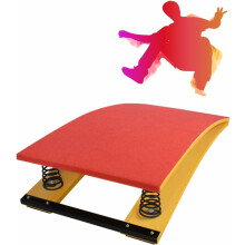 Gymnastics Springboard Portable Curved High-Bounce Vault For Children 40x60 cm Red Home And Gym Use