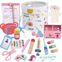 Medical Kits for Kid Doctor Pretend Roleplay Set Realistic Wood EquipmentLittle doctor