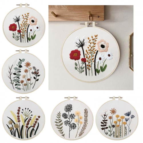 1 Set Of Embroidery Starter Kits With Basic Tools Diy Sewing Gift A 1