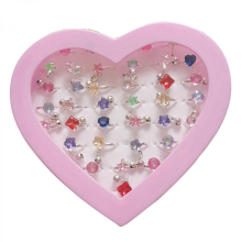 36PCS Fancy Metal Rings Cartoon Ring Bulk Kids Party Favor Props Color Assorted1