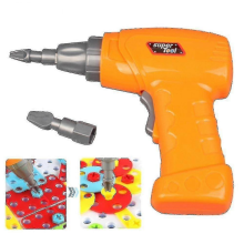 Kids Simulated Electric Drill Repair Tool Toy With 2 Piece Tips ---
