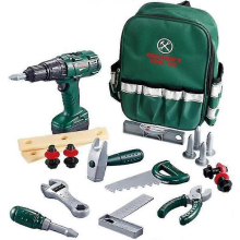 Kids Tool Set Toy With Backpack Carry Bag Construction Kit Play Set With Working Electronic Drill And Tools Role Play Pretend