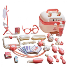 Children's Medicals Tools Play House Set Portable Role Play Game Toy for Kids Children Boys Girls Christmas GiftsPinkBasic Model
