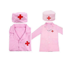 Children Medical Pretend Doctor Kit Play Toy Set&case Doctor Nurse Play Games Playset Toys Accessory For Kids GiftsPink Nurse Cloth