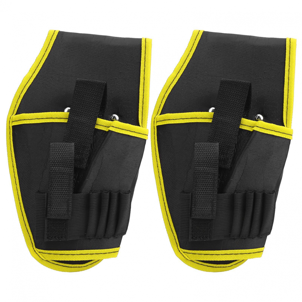 2Pcs Electric Drill Belt Pouch Portable Cordless Electrician Tool Multifunctional Bagyellow Edge 7632237779577