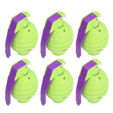 Kids Toy Hand Grenades 6pcs Set for Pretend Play with Sound Effects and Lights for Outdoor Fun