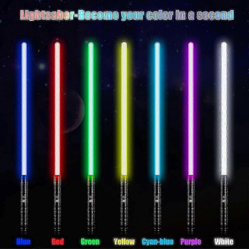 Lightsaber Rgb 7 Color Variable Electronic Lightsaber Fx Sound Effect -Silver 2