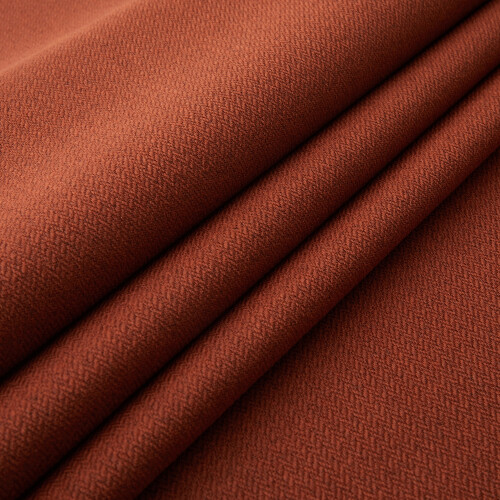 (66" x 84" In (Single Panel), Rust) 100% Blackout Ringtop Curtains- 260GSM Thick Linen Curtains 3 Layers Light Blocking Technology 2