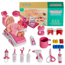 Doctor Dentist Toy Set and Accessories Tool for Children Perfect for Home School Teaching and Birthday Party ActivityPink