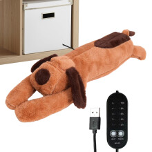 Stuffed Animal Heating Pads Puppy Plush USB, Adjustable Temperature, Auto Shut-Off, For Shoulders Neck Belly, Brown
