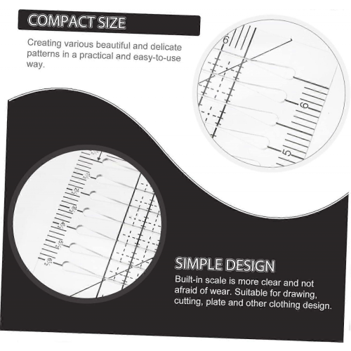 Patchwork cutting ruler measuring tool Cutting ruler gift idea gift idea kit machine DIY durable quilt ruler craft template Plastic 1