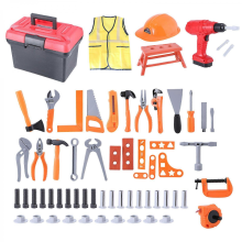 Toddlers Play Tool Kits Toolbox Repairing Tool Set Realistic Build Kits Set Kids Pretend Play Fine Motor Skill Toy GiftMulticolor