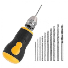 Manual Drill Mini Hand Drill Tool Portable Tool Set Small Hand Drill, Woodworking Hand Drill for Mo