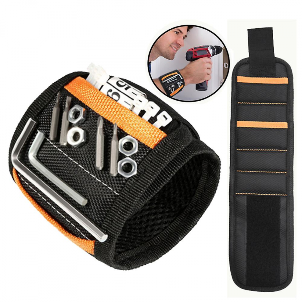 Lightweight Breathable Magnetic Wristband For Holding Screws, Portable Toolbox With Non-Magnetic Items Pockets, Cool Gadgets For Professionals And 7632237790480
