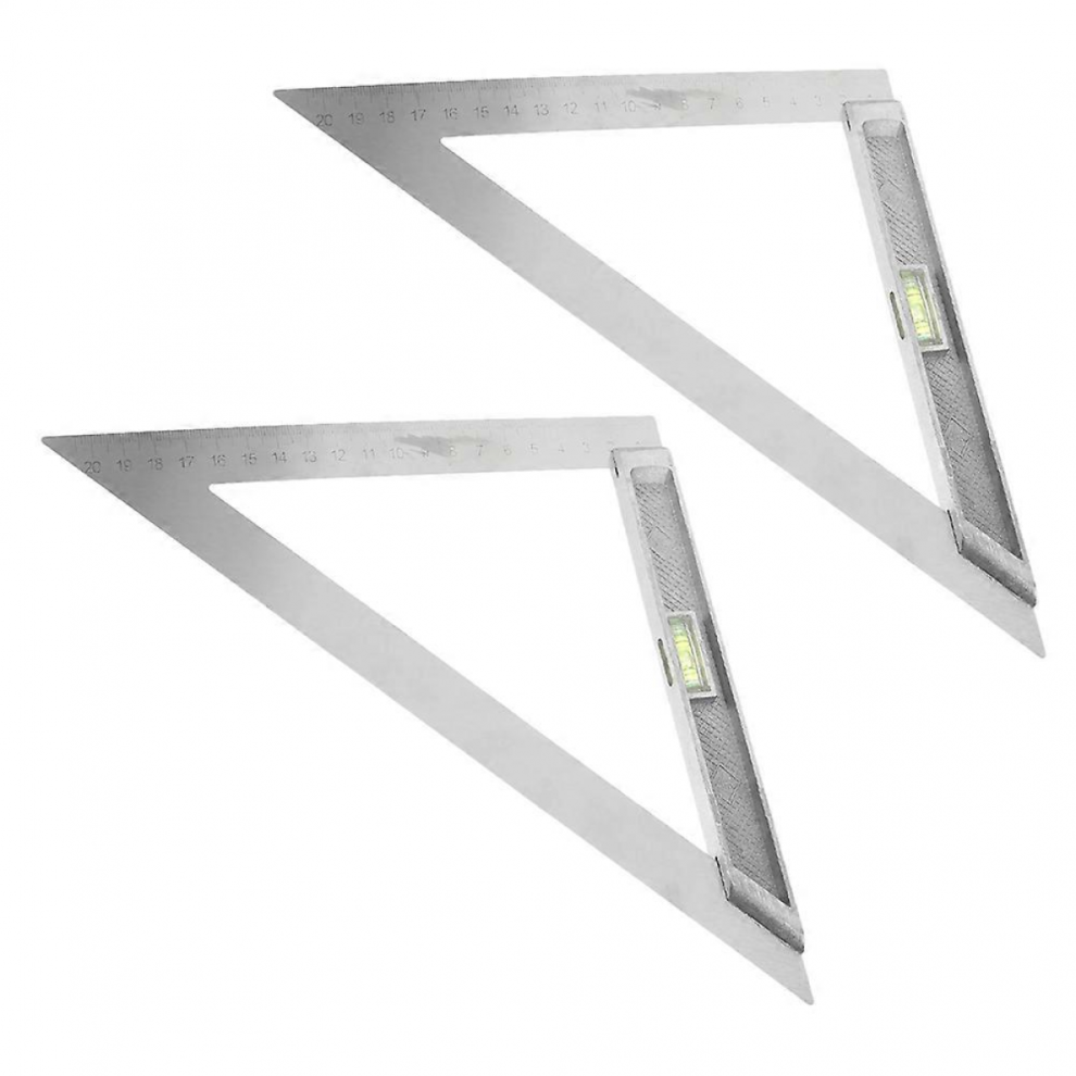 Geometry Ruler Measuring Tool Woodworking Drawing .60X21.60x1.10cm Woodworking Tool 2Packsilver21.60x21.60x1.10cm 7632237789477