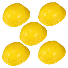 5Pcs Construction Hat Toy for Kids Plastic PlaythingYellow21.00X17.50X9.50CM