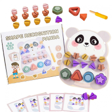 Backyard Play Growing Kit Garden Tools Toy Set Shape Sorter, Xylophone Wooden Educational Toy for Preschool Learning Panda Style