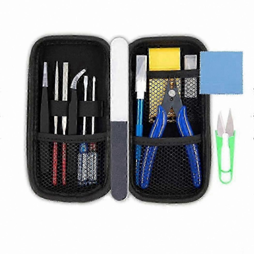 Modeling Tool Set for Hobbyists - 15-Piece Basic Kit for Building Models, Cars, and Aircraft