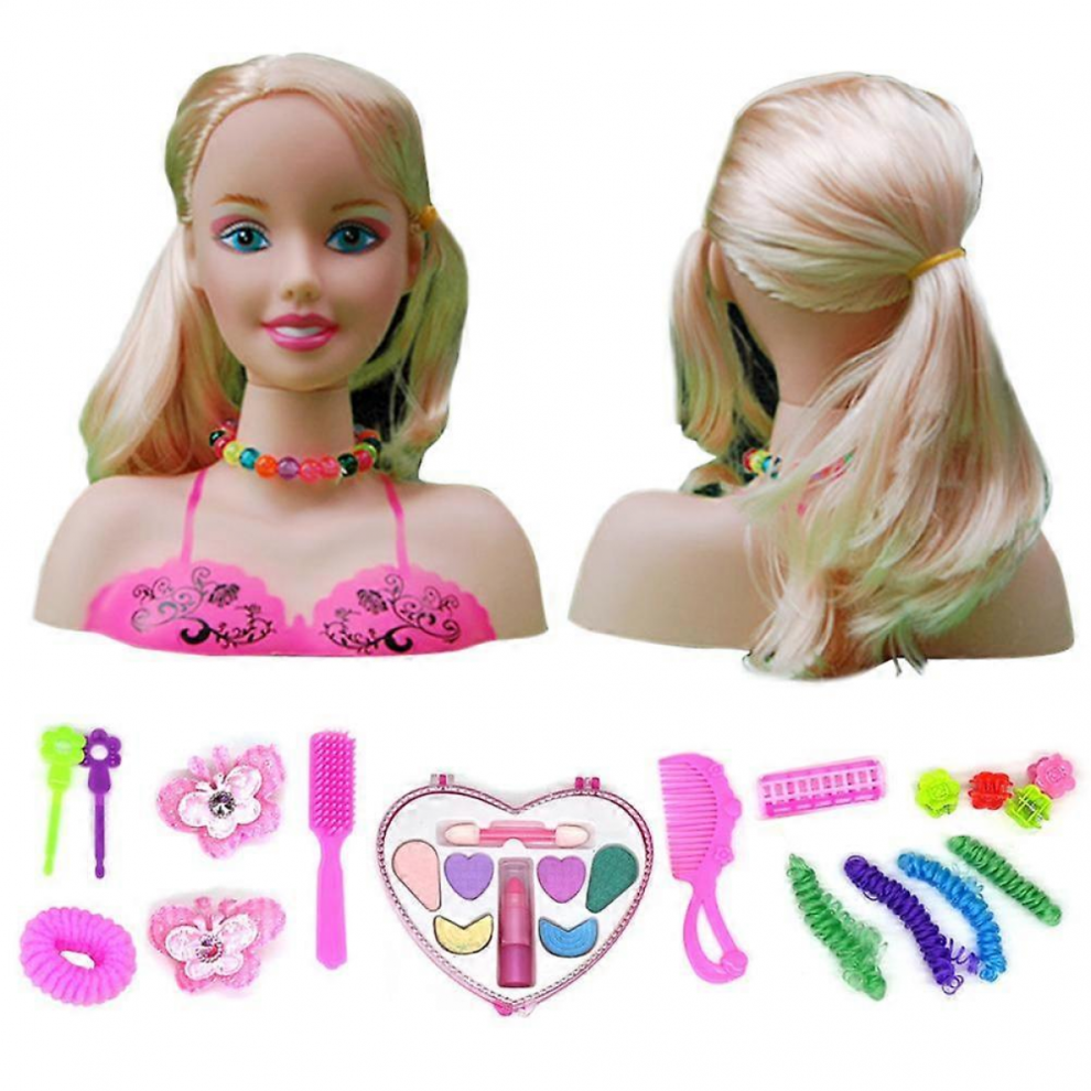 17-Piece Pretend Play Makeup & Hair Styling Doll Toy for Girls – Educational Gift