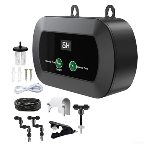Reptile Humidifier With Programmable Timer And 360 Degree Rotating Nozzle For Terrarium Humidity Control