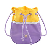Handy Dog Treat Bag Drawstring Strap Dog Walking Pouch-Purple