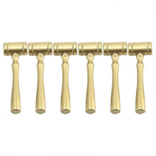 6pcs Creative Auction Hammer Toys Wooden Children Role Play Hammer Playthings