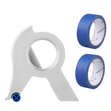 Masking Tape and Tape Dispenser Set 1.37Inchx22Yard-Blue