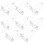 8Pcs Transparent Blind Hold Brackets Strong Pom Blinds Bottom Clips 4