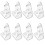 8Pcs Transparent Blind Hold Brackets Strong Pom Blinds Bottom Clips 10