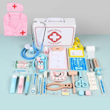 Medical Kit for Kid Doctor Pretend Roleplay Set Realistic Wood EquipmentNurse suit