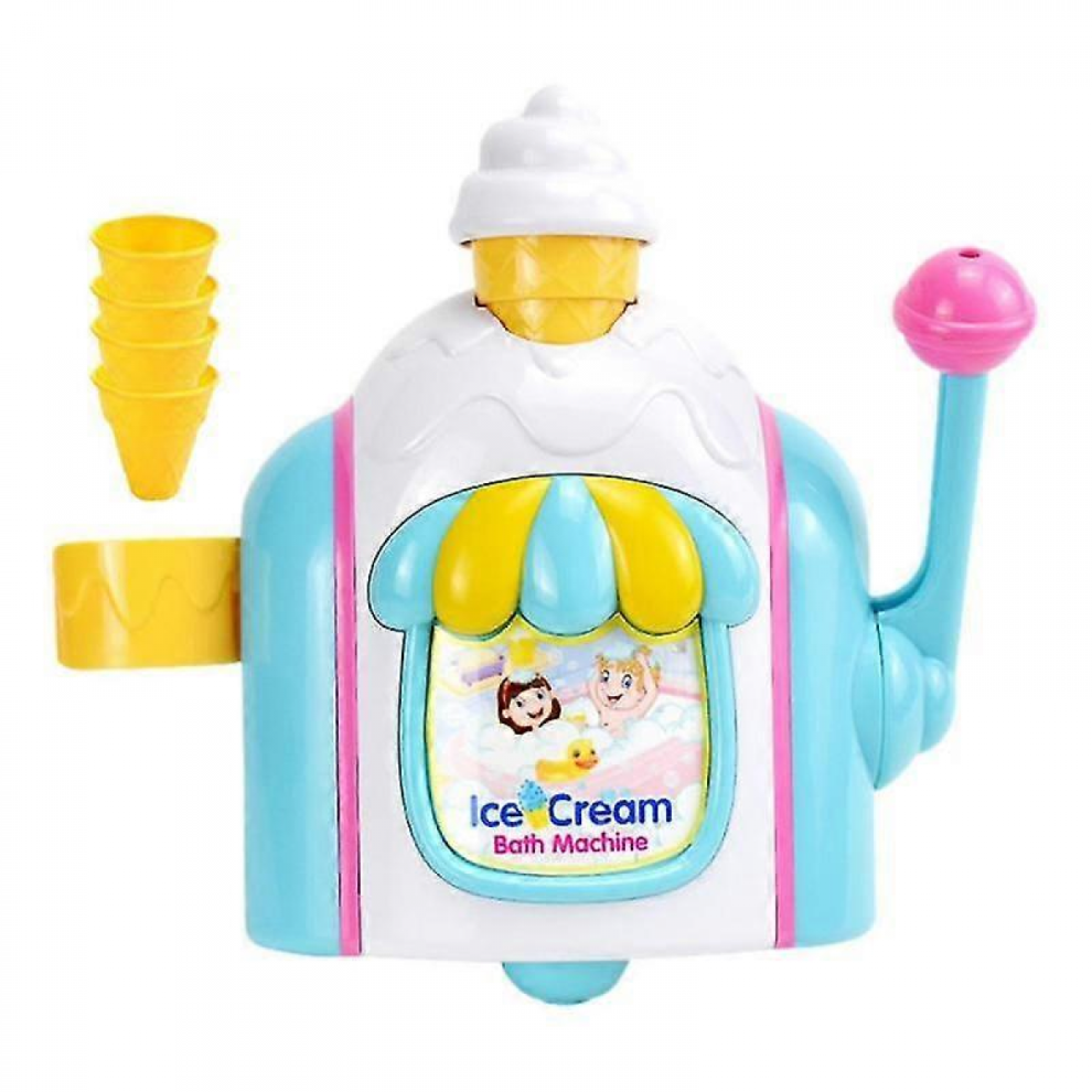 Bubble Ice Cream Maker Bath Toy Bubble Bathtub Toy For Bath Water Bathtub Toy With 4 Ice Cream Cones Bath Bubble Maker For