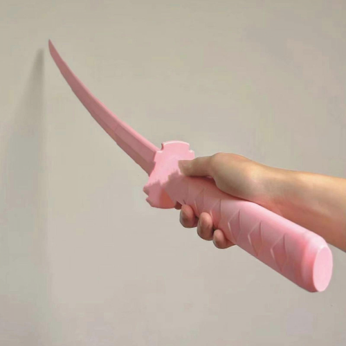 3D Printed Gravity Retractable Samurai Sword Model ToysPink 1