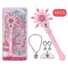 Light Up Frozen Snowflake Wand Magic Toy For Kidspink