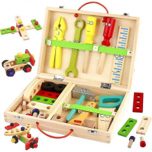 Wooden Toys Kids Tool Set-wooden Kids Toys Tool Box Kit Construction Role Play Educational Toddler Toys For 2 3 4 5 Year Olds Girls Boys Gifts,childre