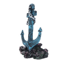 1Pc Premium Resin Boat Anchor Decoration Aquarium Landscape Prop
