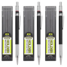 3 sets mechanische potloden, plastic schoolmaterialen voor studenten