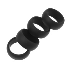 4St Zachte Zwarte Silicone Vingersportringen Comfortabele Beschermers