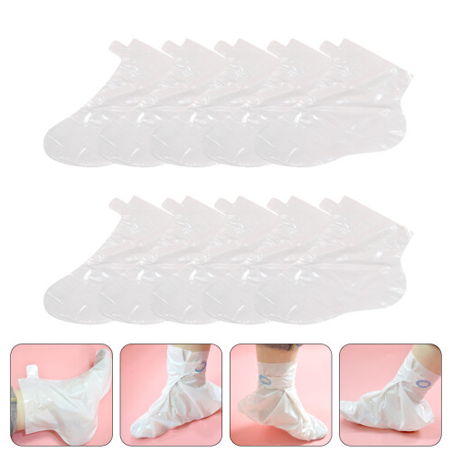 50Pièces Protections Pieds Jetables Cpe Blanches Spa 1