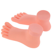 2St Voet Nagelmodel Beige Lichtgewicht Voor Nail Art Oefening