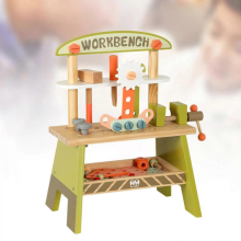 Pretend Play Construction Toy DIY Small Wooden Kid Workbench Toy for 2 3 4 5 Years Old Holiday Presents Child Christmas Gifts