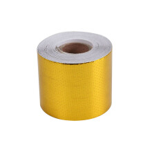 50 mm x 0,2 mm x 10 m heissgasdämmband für auto und motorrad, golden