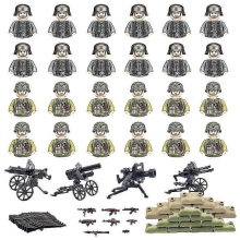 24 Pcs/set Military Soldiers Building Blocks Toys Ww2 Army Soldier Mini Action Figures Combat Toy With Equipment For Boys Kids Birthday Gifts