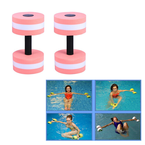 2 EVA waterhantels voor weerstandstraining (roze) 1