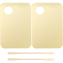 2Set Acryl Make-Up Palette Mit Spatel Golden Leicht & Kompakt
