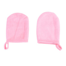 3 gesichtsreinigungshandschuhe make-up-entfernung, rosa