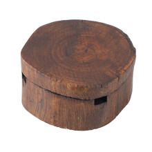 Brauner Zigarren Aschenbecher Aus Holz Vintage Design Für Tisch
