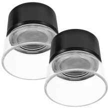 2Stk 10X Zylindrische Lupe Schmuck Reparatur Lesen Schwarz ABS