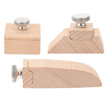 3Stk Holz Sandpapierhalter Sanding Block Lederhand Schleifgerät Beige