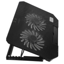 verstellbarer laptop-lüfter-stand mit kühlunterlage für notebook
