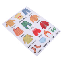 1 satz kleiderschrank-etiketten für kinder, kleidungs-aufkleber (junge)
